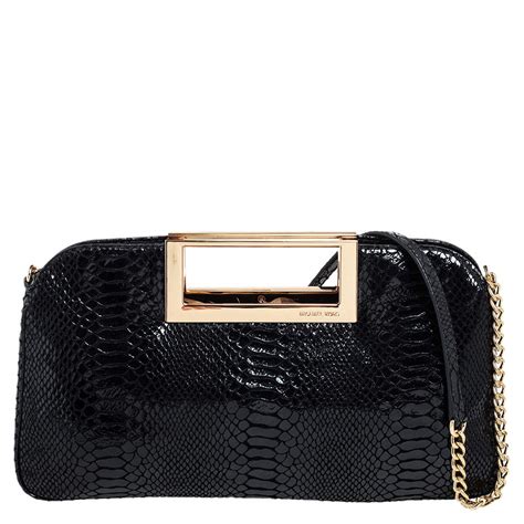 michael kors berkley black clutch bag|Michael Kors black wristlets.